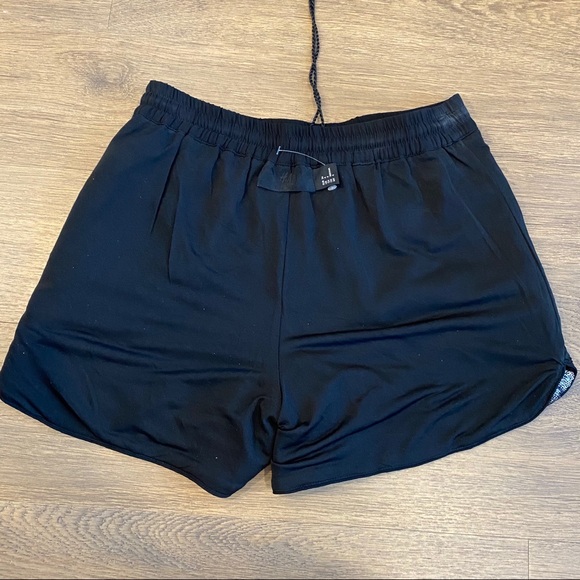 Silver Sequin Paisley Print Shorts w Drawstring  4 - Picture 10 of 11